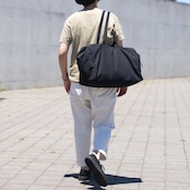 帆布のボストンバッグL ブラック