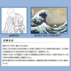 【受注生産】 のれん 葛飾北斎　富士越龍図  幅85ｘ丈150cm