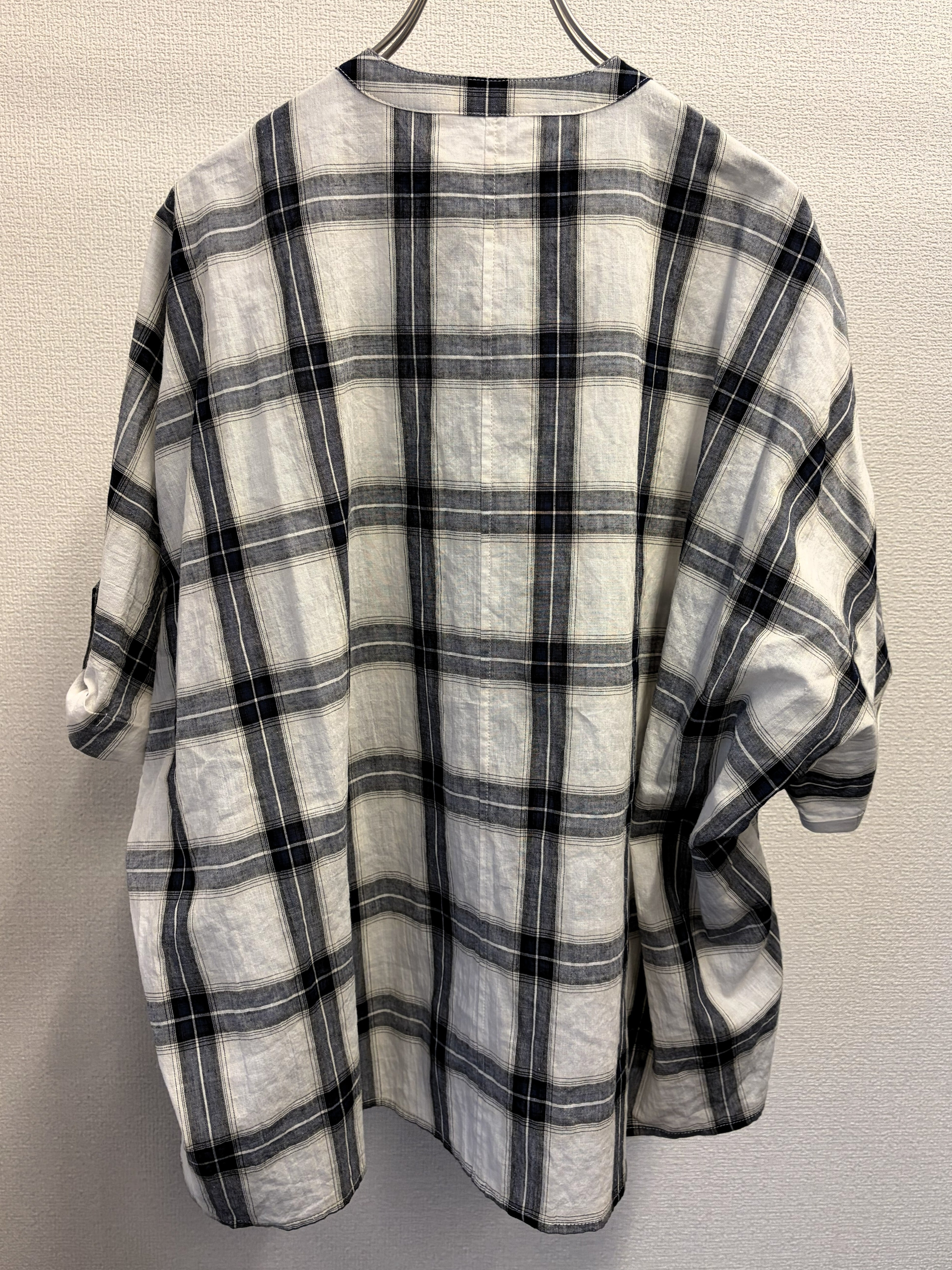 ○○○9286】先染めチェックドルマン2wayシャツ (8813-63043) | 9286