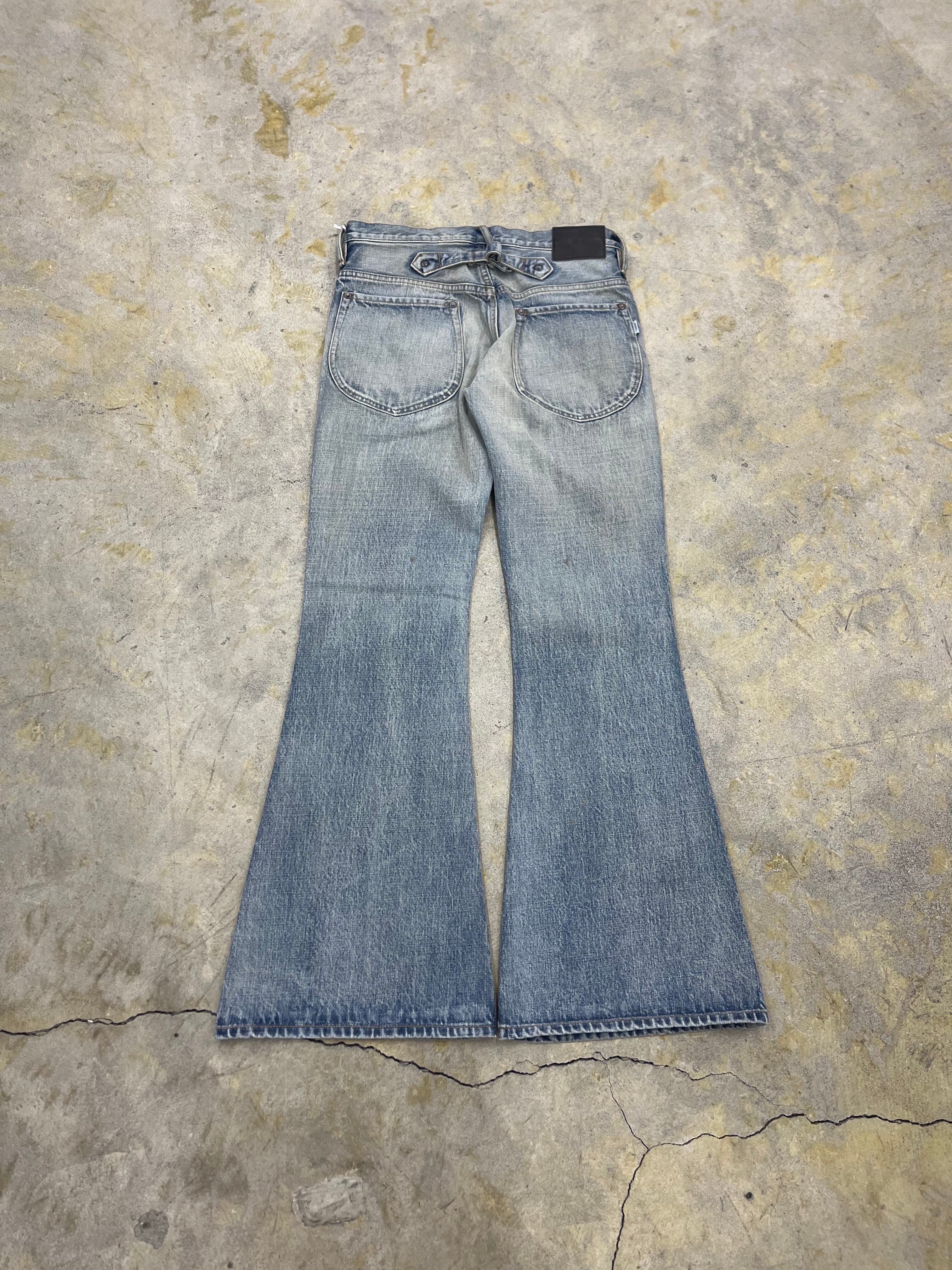 SUGARHILL | FADED DENIM BELL BOTTOM DENIM PANTS | FADED INDIGO ...