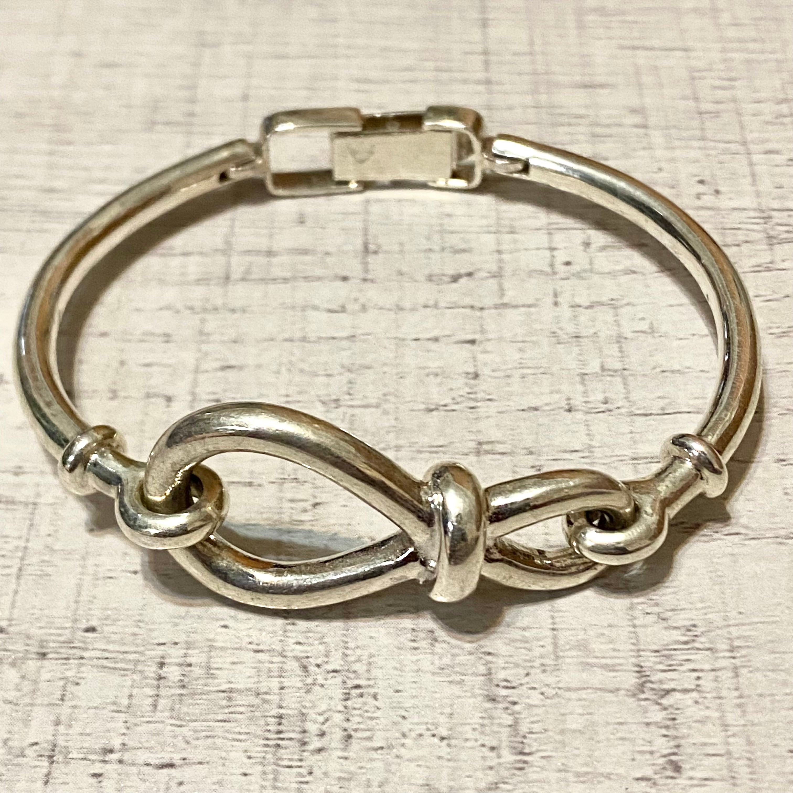 SILVER925 TWIST STAR DESIGN BRACELET/シルバー/バングル