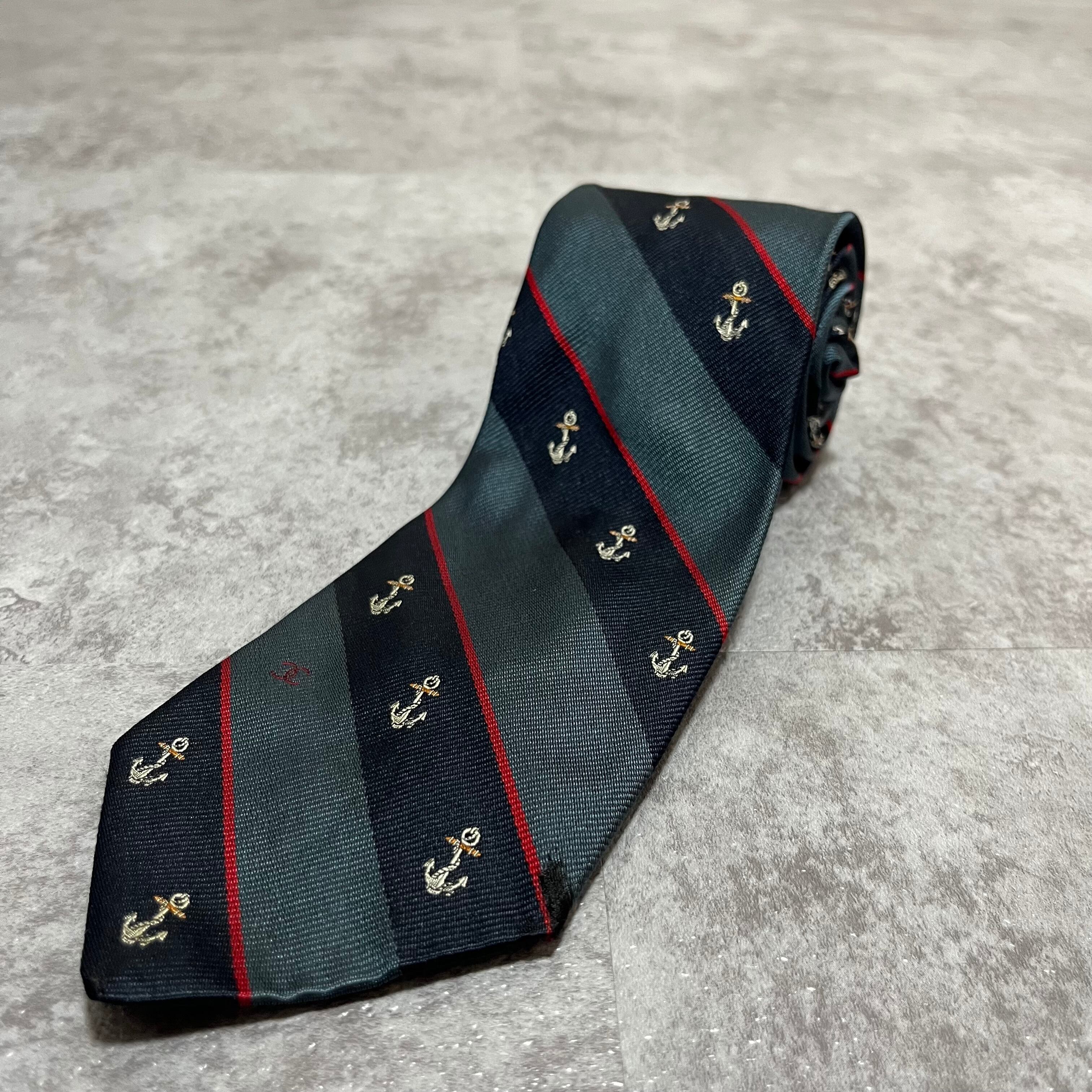 CHANEL】ココマーク総柄ロゴ入りネクタイ ブルー 青 ビジネス向け 総