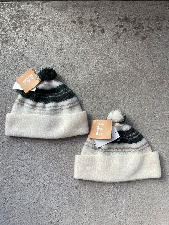 Scotland製 デッドストック Deadstock!! Barbour Wool Pom Hat made in Scotland
