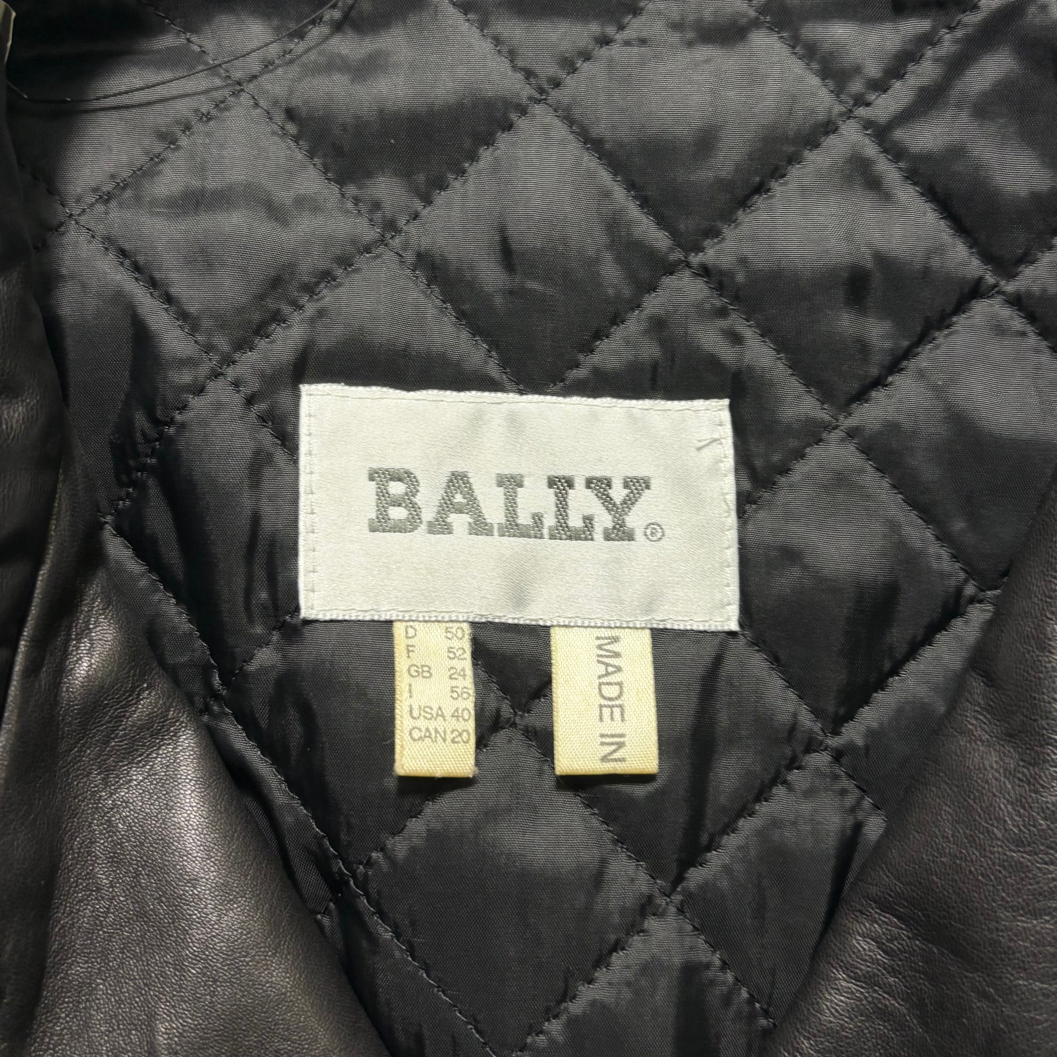 vintage BALLY black leather riders jacket | NOIR ONLINE