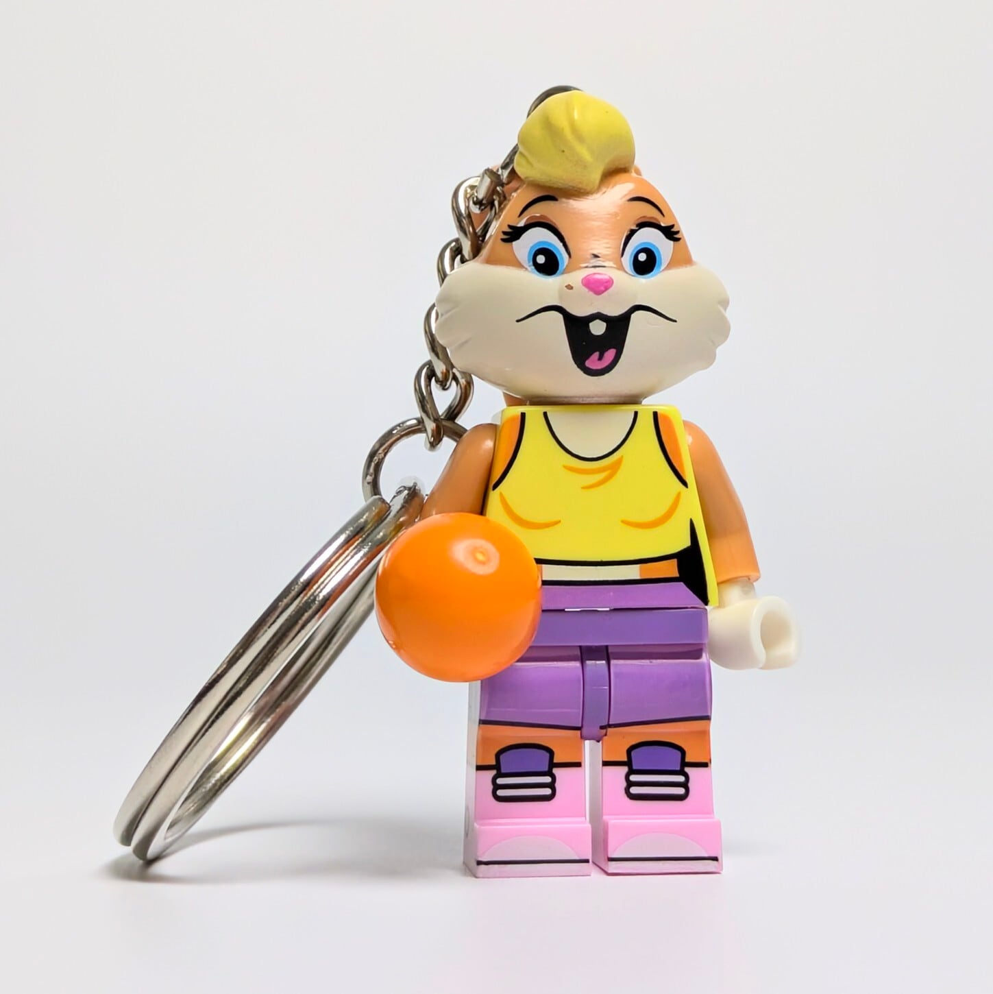 ♧【 ブロックフィギュアキーホルダー 】 Looney Tunes（ ルーニー・テューンズ ） / ローラ・バニー　〚アメリカン雑貨 アメトイ〛