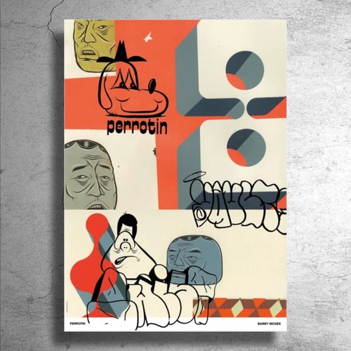 現代美術家『バリー・マッギー』フランス/パリのアートギャラリー制作ポスター