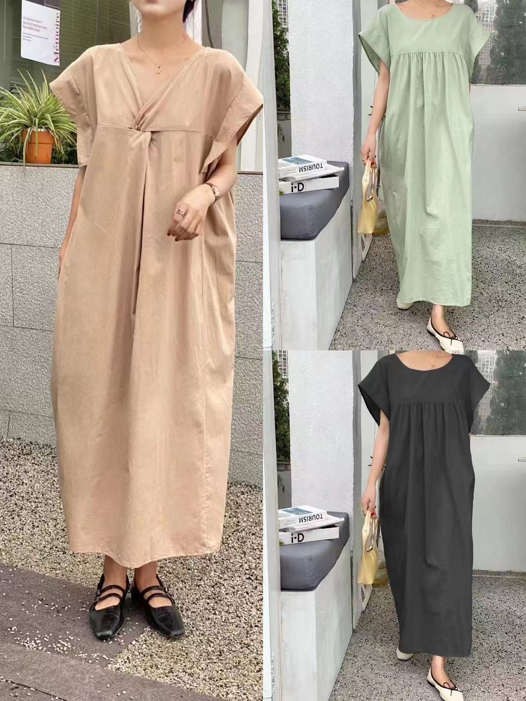 2way コットンワンピース　AJ22262-895