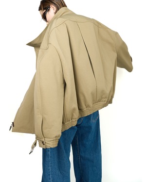 HED MAYNER "HIGH NECK ZIP UP BLOUSON 〔KHAKI〕"