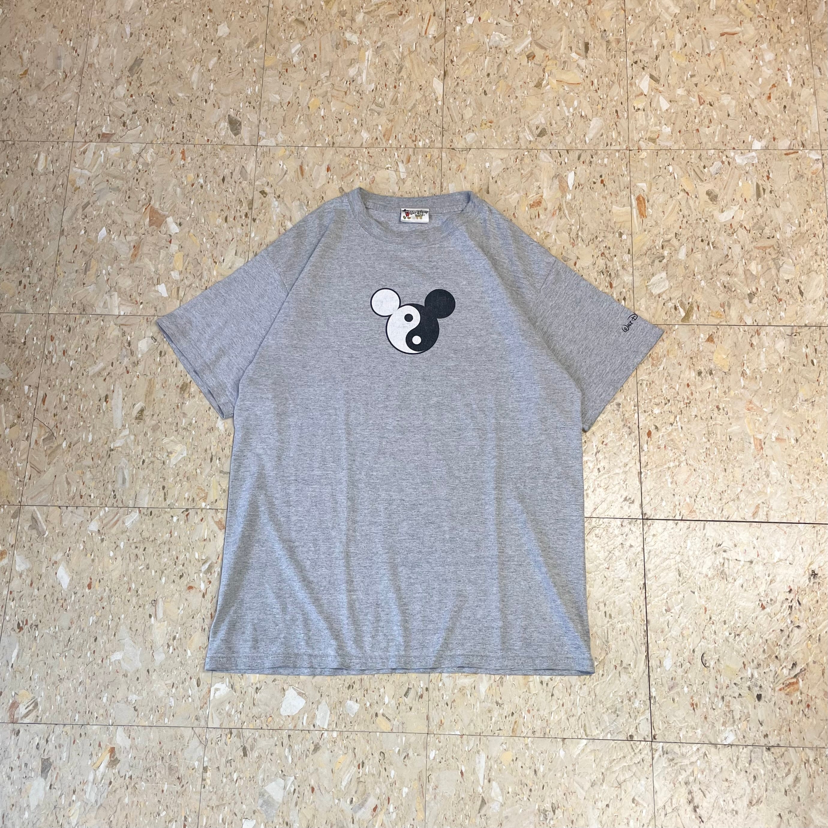 90s USA製 【Disney】 ディズニー 陰陽ミッキー Tシャツ size.L | PAY ID