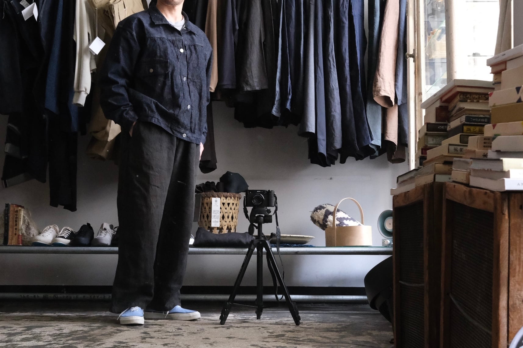 NORITAKE HARADA  (ノリタケハラダ) 1 POCKET PLEATED WORK JACKET EXTRA (デニムジャケット) 原田服飾研究所 / 46,50,54