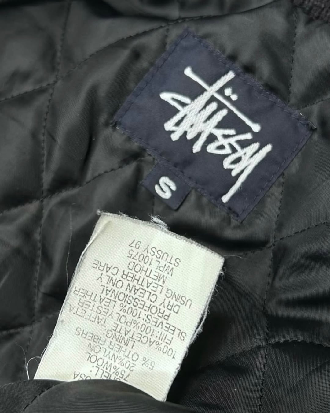 Special!!】90's old stussy Varsity Jacket “BIG 4” “スタジャン