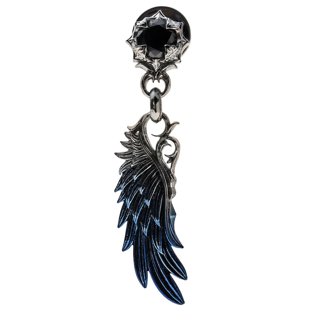青彩ウイングピアス2 片耳用 AKE0132 Blue-Hued Wing Earrings 2