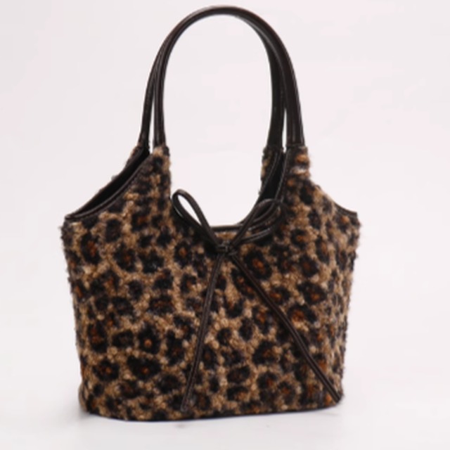 leopard print top handle  bag la1381