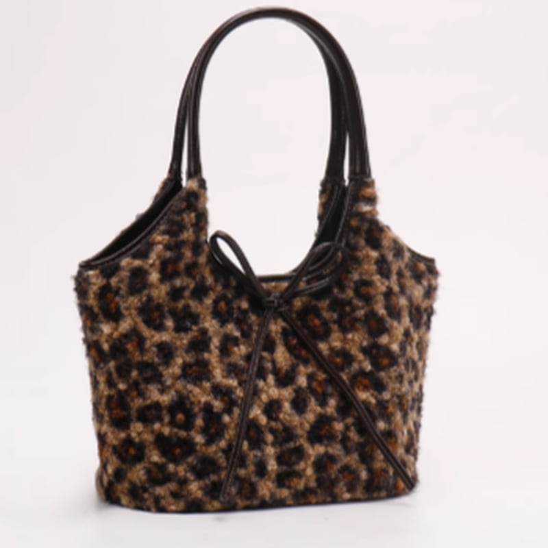 leopard print top handle bag la1381