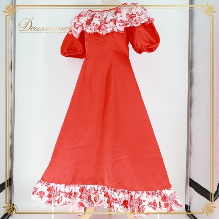 【日本製 フラダンス衣装】レッド EKOLU EHIKU ワンピース ドレス 赤 日本製 フラダンス衣装】レッド EKOLU EHIKU エコルエヒク ワンピース