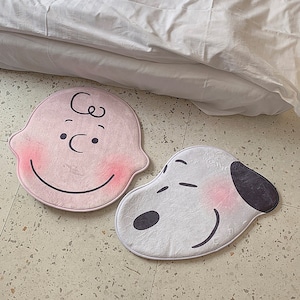 snoopy face rug / スヌーピー ラグ フットマット