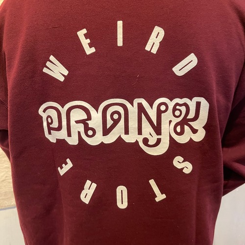 PRANK SIGN HOODIE MAROON XL