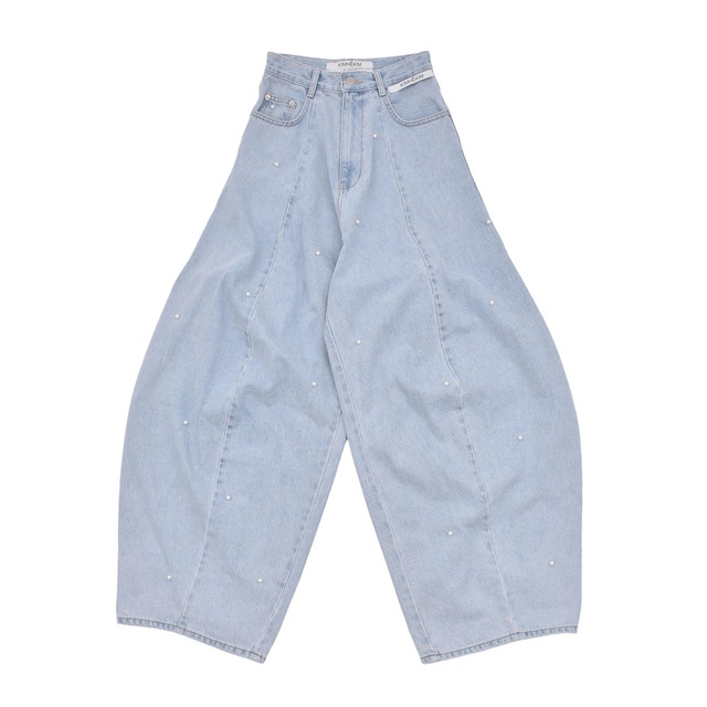 【KIMHEKIM】PEARL EMBELLISHED BALLOON FIT JEANS