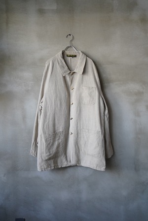 1980’s hollington / French Vintage / Linen Coverall Jacket フレンチヴィンテージ