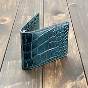 アリゲーター 無双 マネークリップ ブルー グリーン