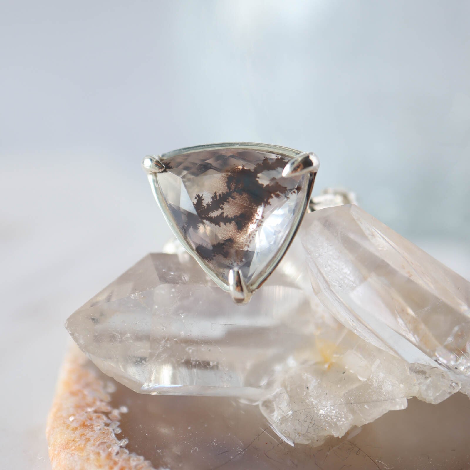 デンドリティッククォーツring / Silver | DoubleMoon jewelry