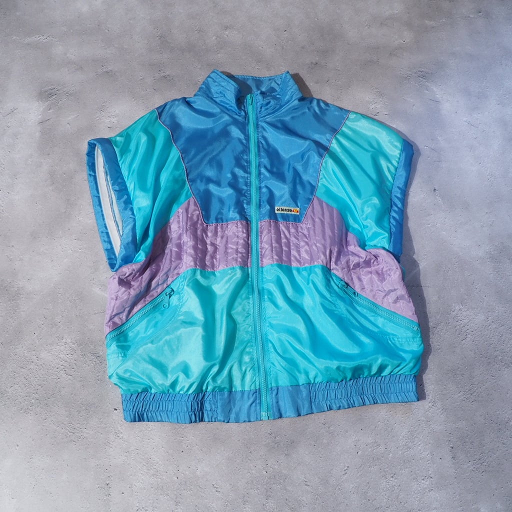 1980-90s ellesse transformation pale tone color blouson (made in Italy)