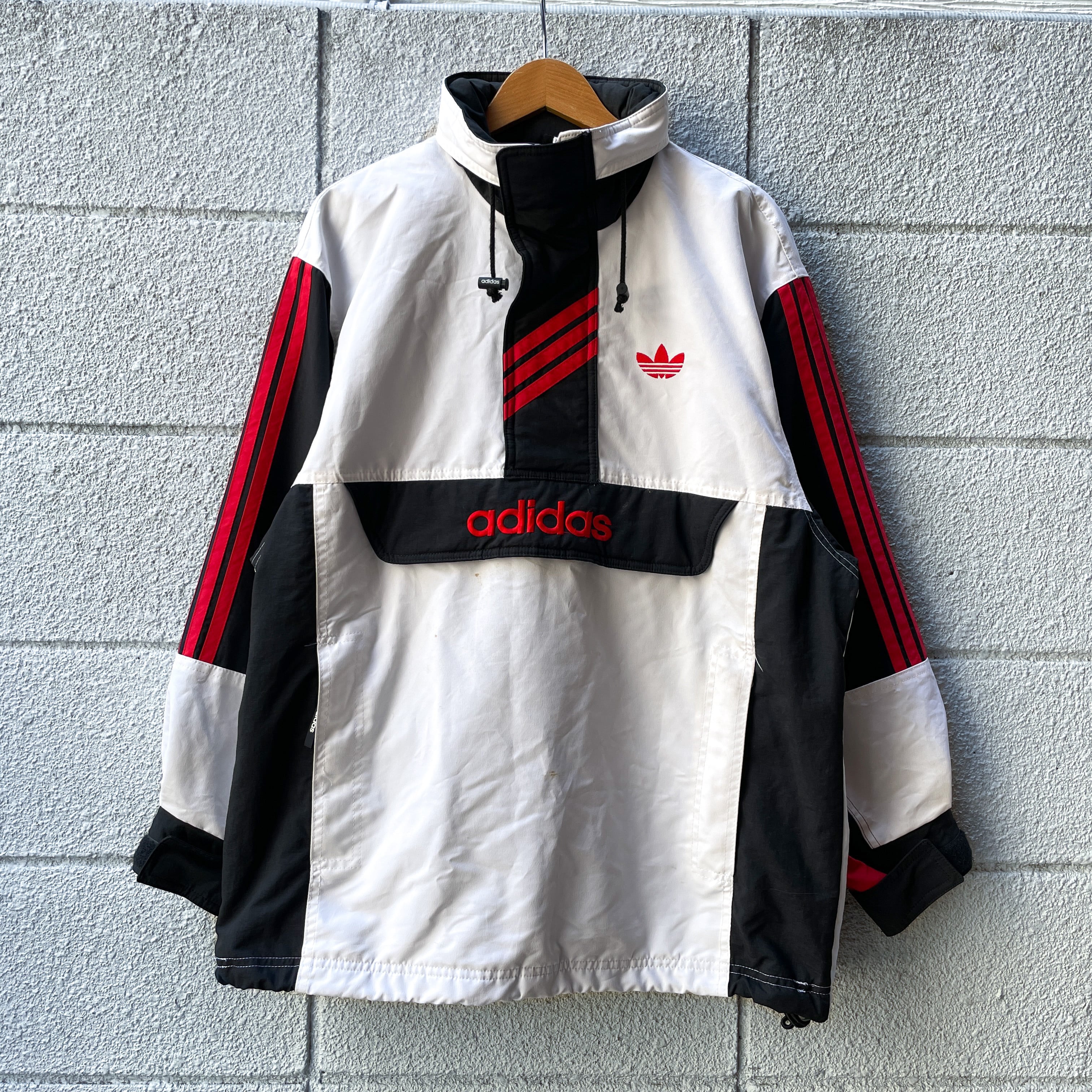 90's Adidas Mountain Parker / アディダス ハーフジップ ナイロン ジャケット マウンテンパーカー 古着 ヴィンテージ