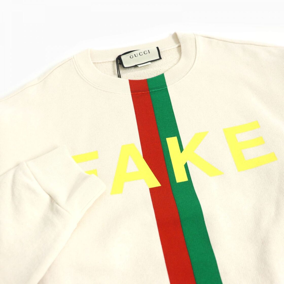 未使用品□GUCCI/グッチ 635847 FAKE NOT/ウェブライン プリント  