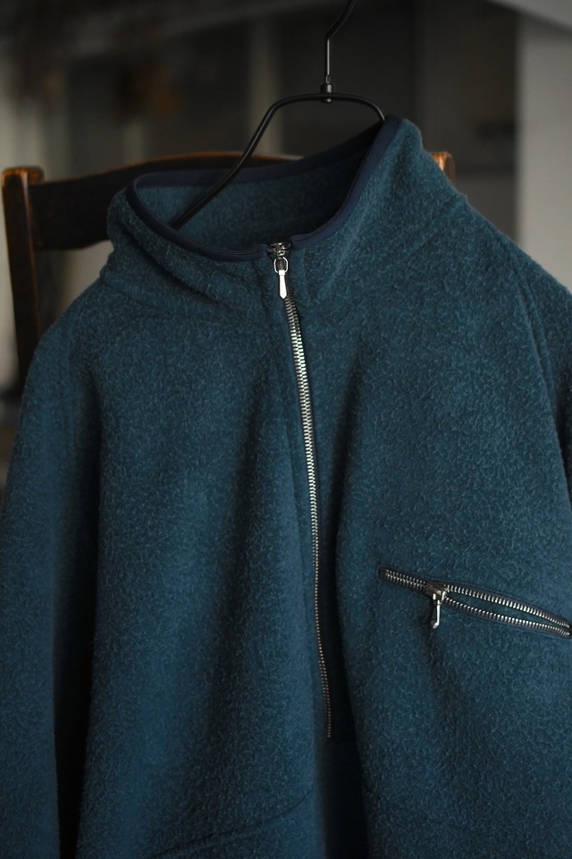 A.PRESSE / Vintage Silk Fleece Harf ZIP Jacket (Blue)