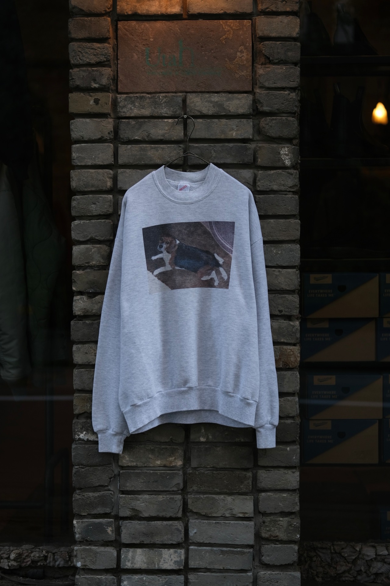 Utah／90's dog print sweat／Beagle