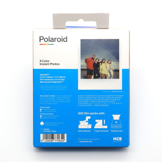 送料無料】Polaroid（ポラロイド）Color 600 Film 8枚撮り 2パック | Peacock Film Store