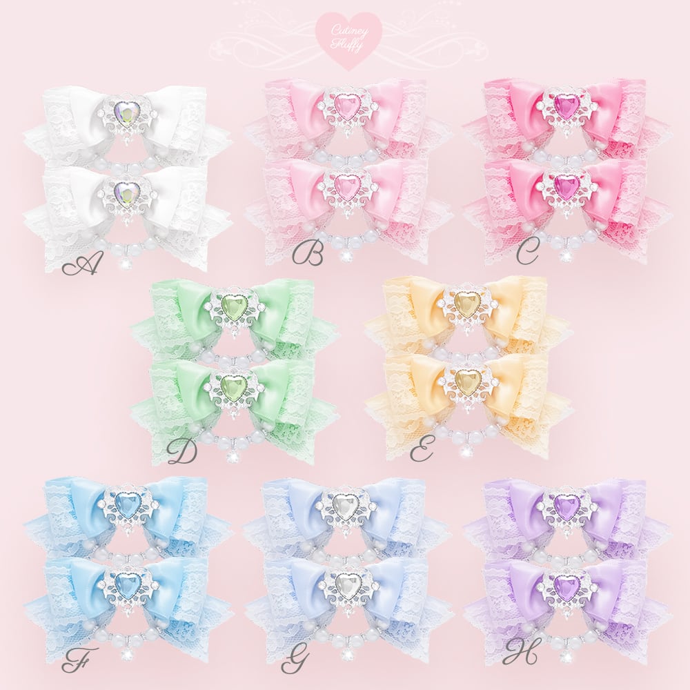 ヘアクリップ リボン 量産型 地雷 推し色 魔法少女 夢かわいい