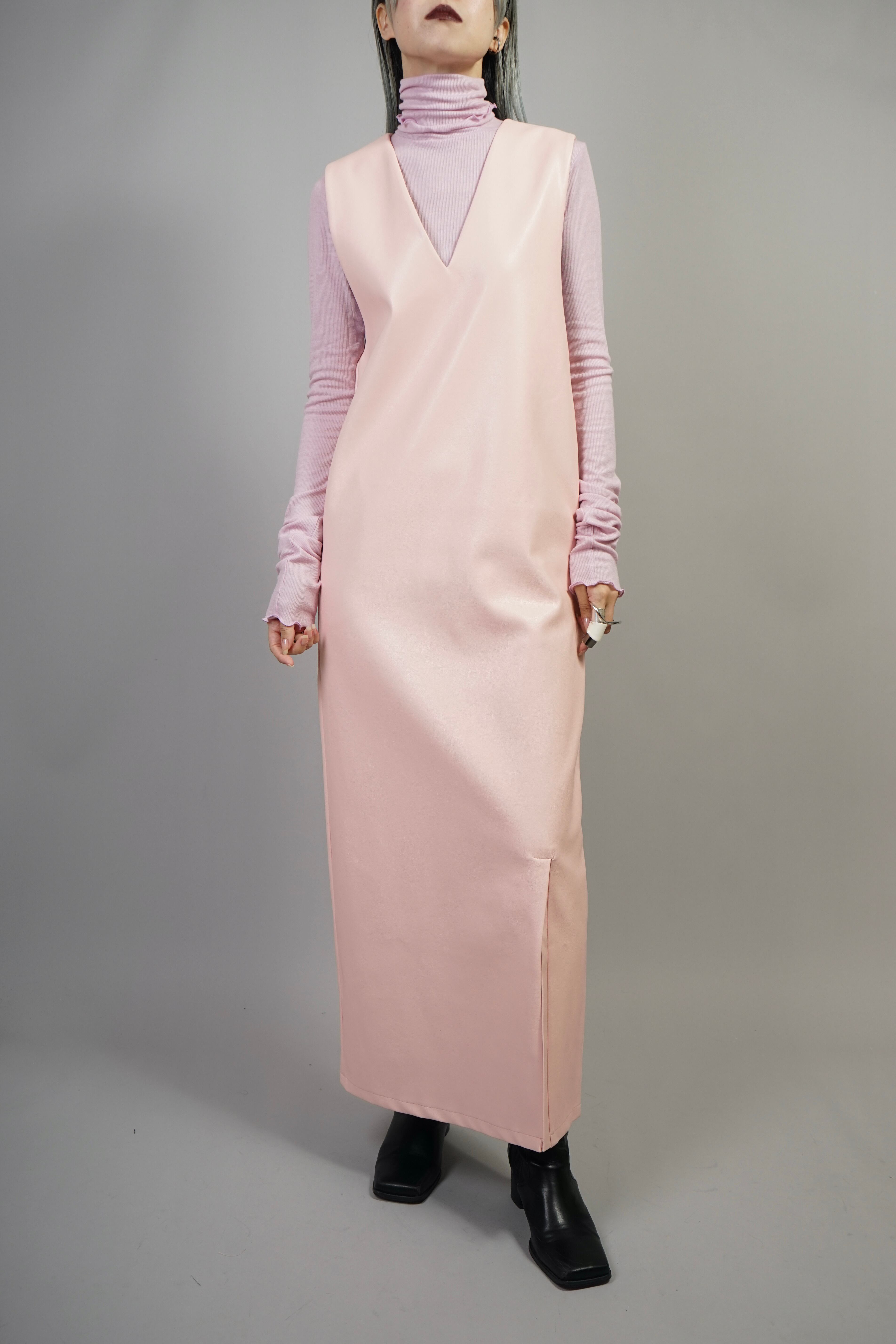 在庫超激安 HELK レザーフレアジャンプスカート ベージュ miXBo