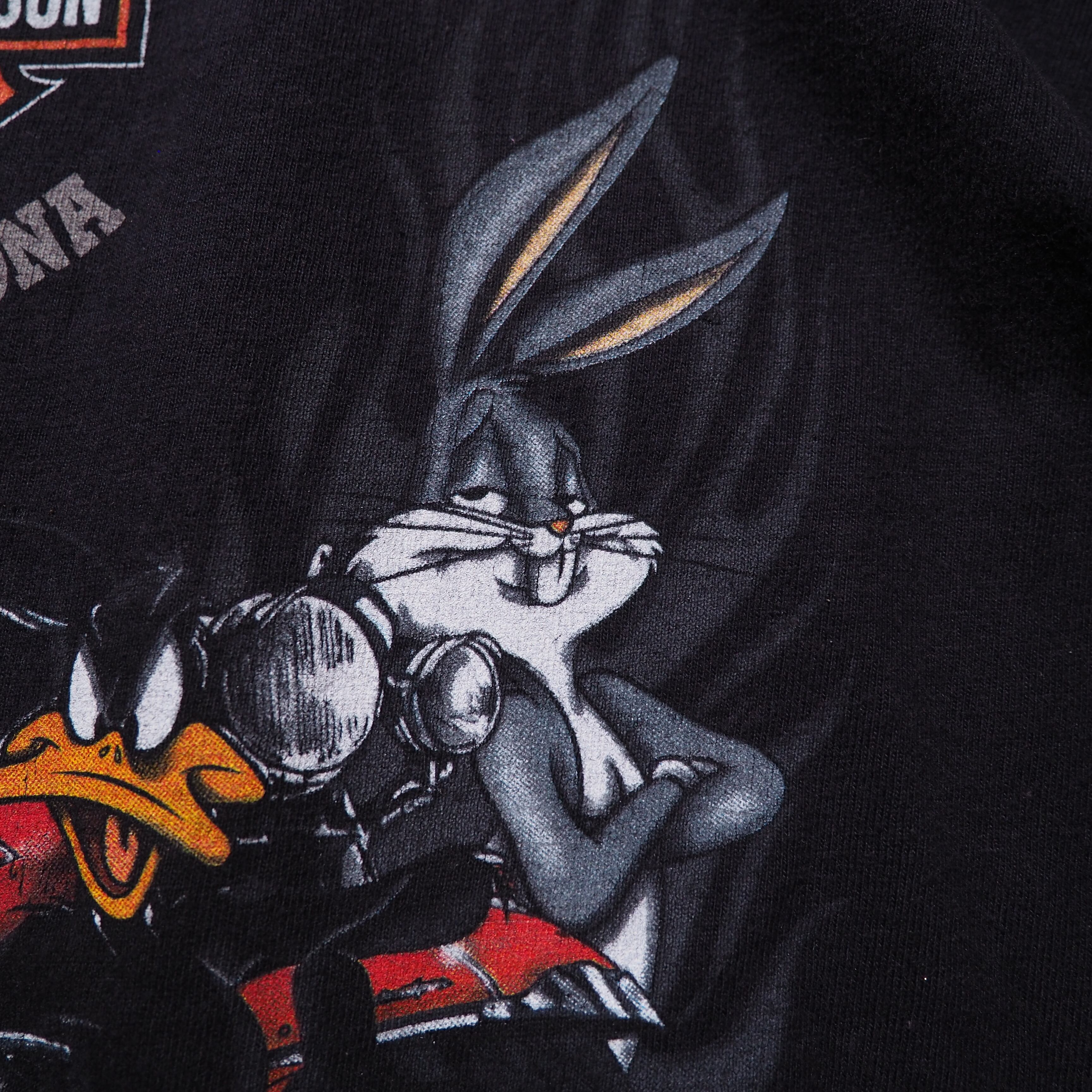 " Harley-Davidson × Looney Tunes " printed Black SS Tee