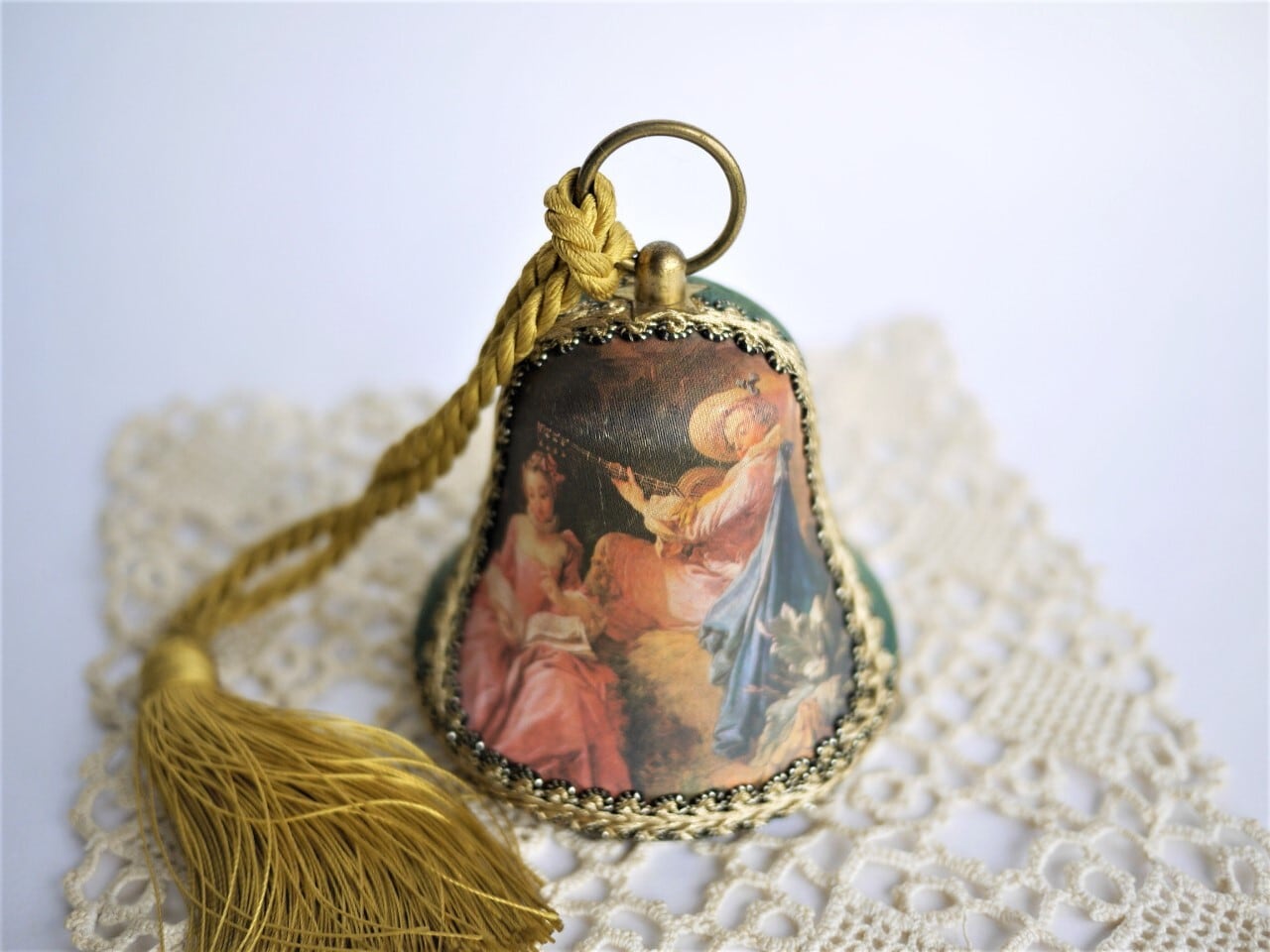 リュージュ オルゴールベル 18弁 ロマンス シルク絵 コレクターズ