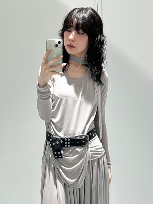 mukcyen ムッシャン　スカート 26SS】MUKCYEN ムッシャン / スカート /denim fascia mapping skirt