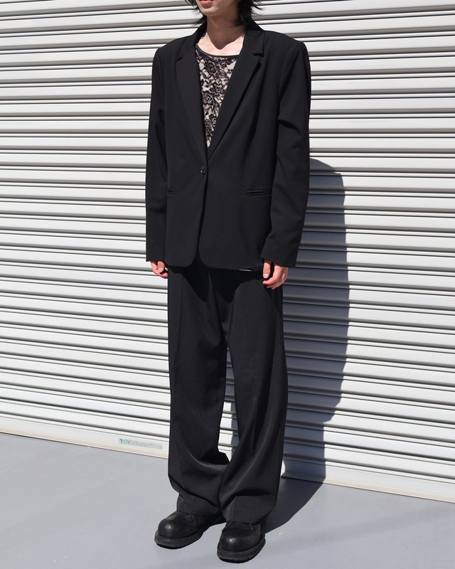 peaked lapel one-B tailored jacket