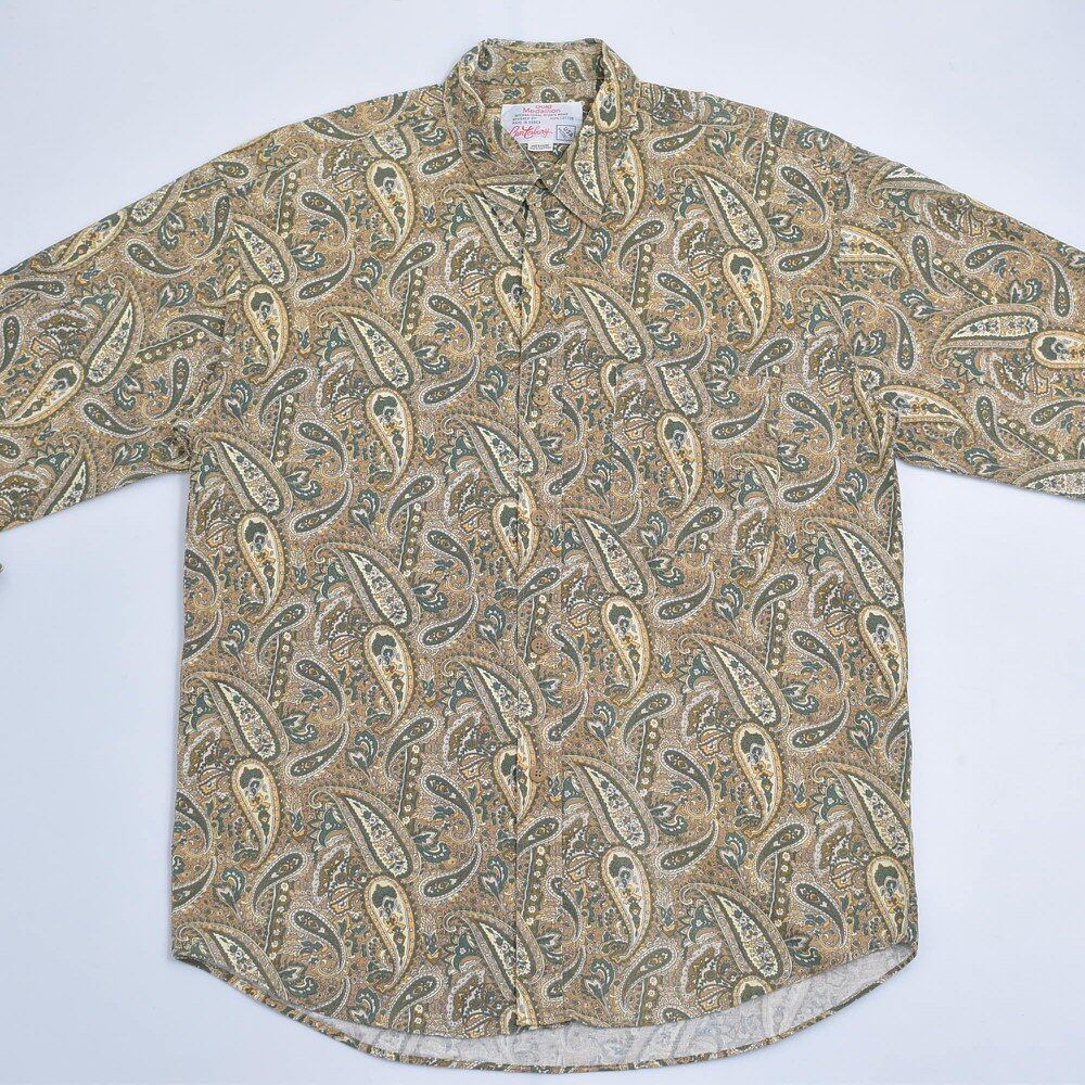 80~90s Gold Medallion ペイズリー柄 総柄 コットンシャツ 80~90s Gold Medallion ペイズリー柄 総柄 コットンシャツ