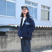 KUON(クオン) Indigo Nylon Coaches Jacket-Boro-style