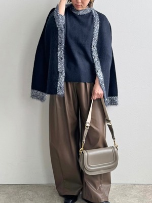 レルビエ lehlbie  アンサンブルラメリブニット