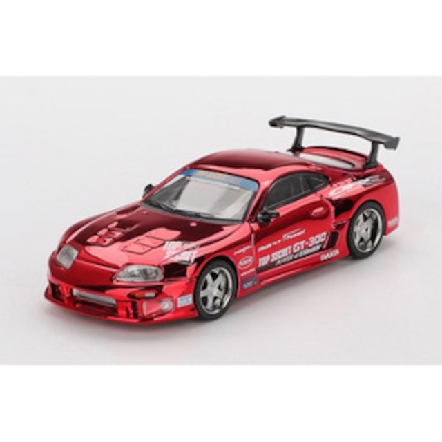 MINI GT（ミニGT）／TrueScale Miniatures　1/64 Toyota スープラ (A80) GT-300 Top Secret レッドクロム（右ハンドル） MGT01132-R