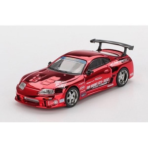MINI GT(ミニGT)/TrueScale Miniatures 1/64 Toyota スープラ (A80) GT-300 Top Secret レッドクロム(右ハンドル) MGT01132-R
