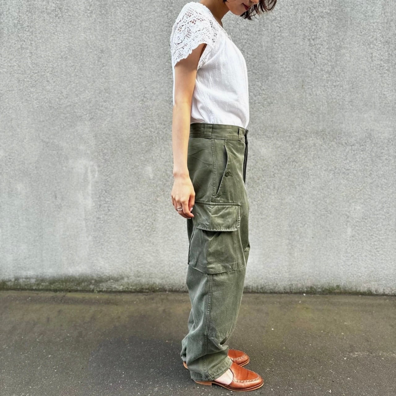 M64フランス軍 カーゴパンツ /軍パン ユーロミリタリー オリーブ