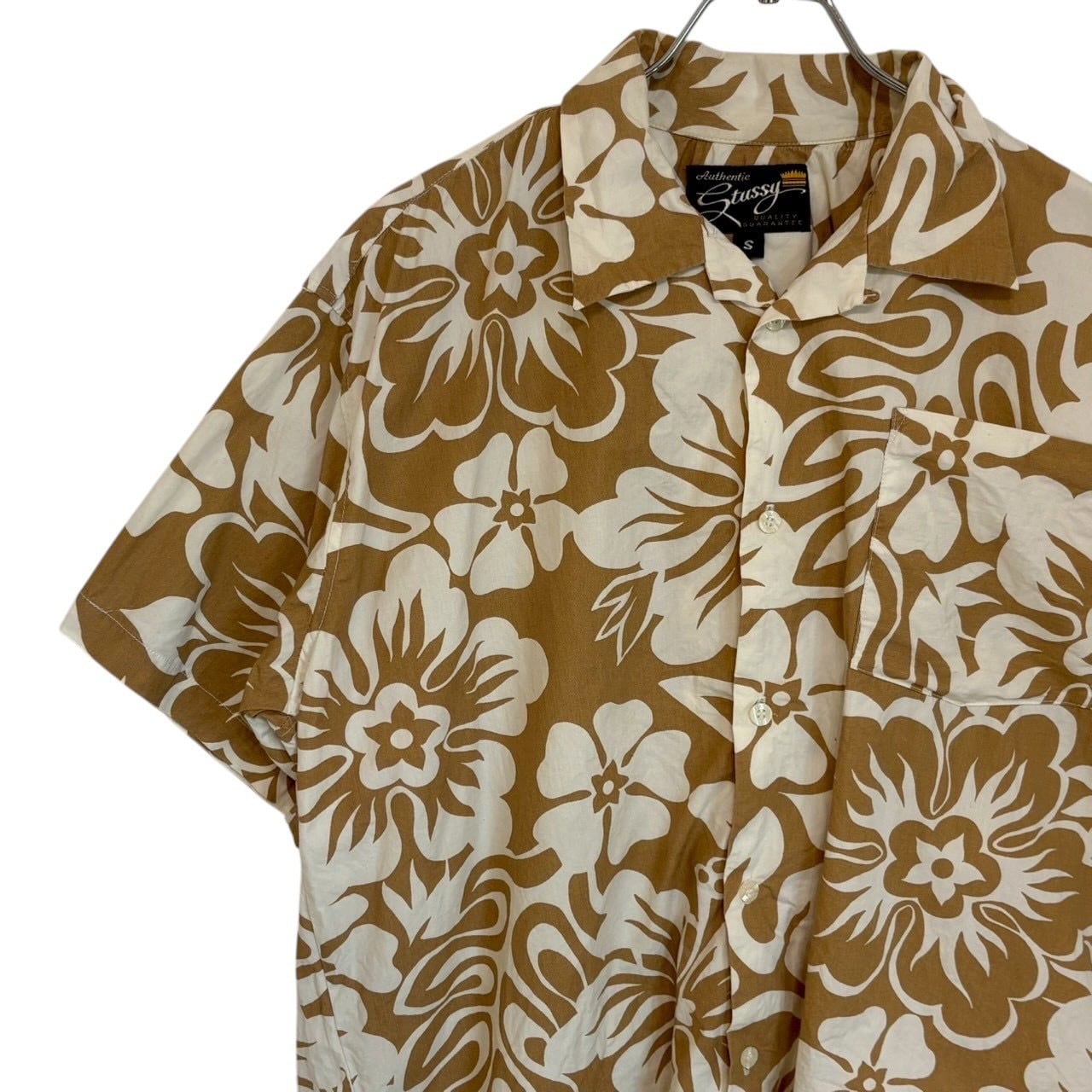 stussy ステューシー 半袖シャツ S 開襟 総柄 アロハシャツ | 古着屋
