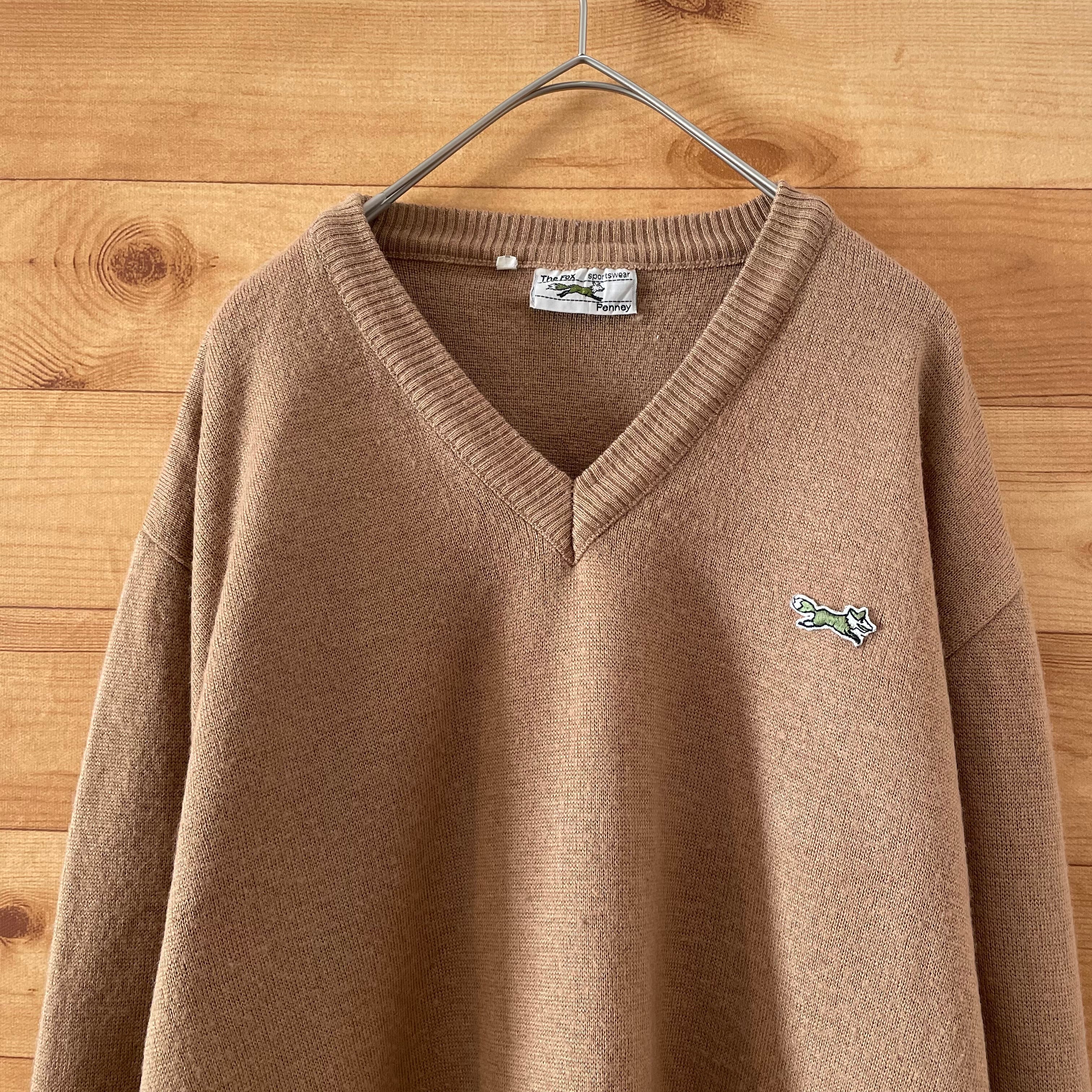 FOX Penney】訳あり イタリア製 ニット セーター Vネック ウール