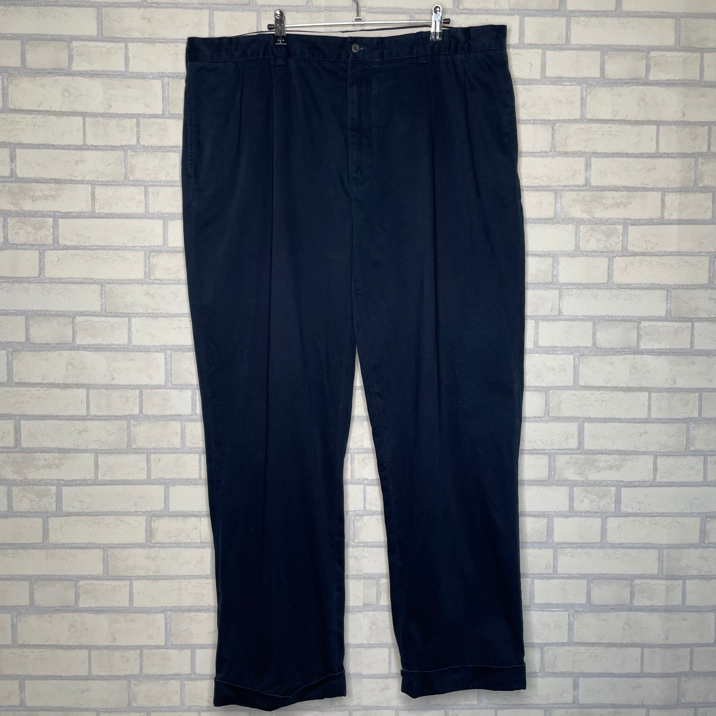 Polo By Ralph Lauren コットンパンツ W42×L32 ネイビー ポロチノ