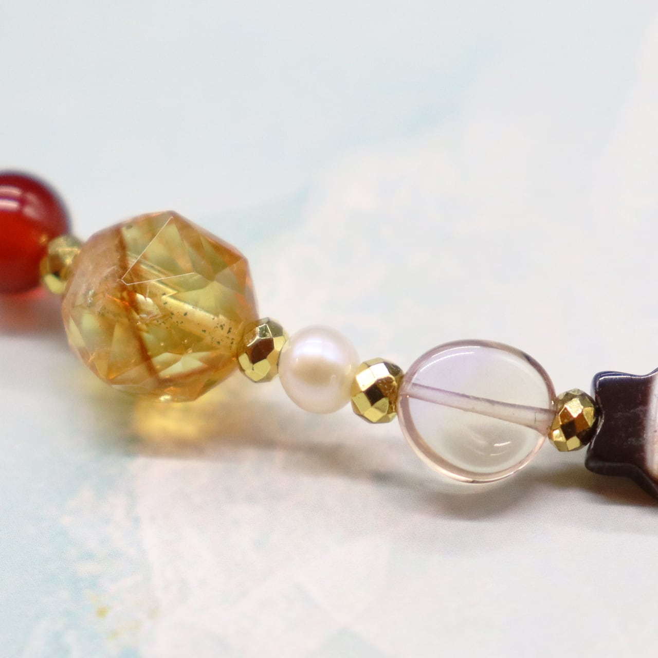 ONLINE SHOP限定】【Like a Honey Candy】水蓮花天珠×シトリン