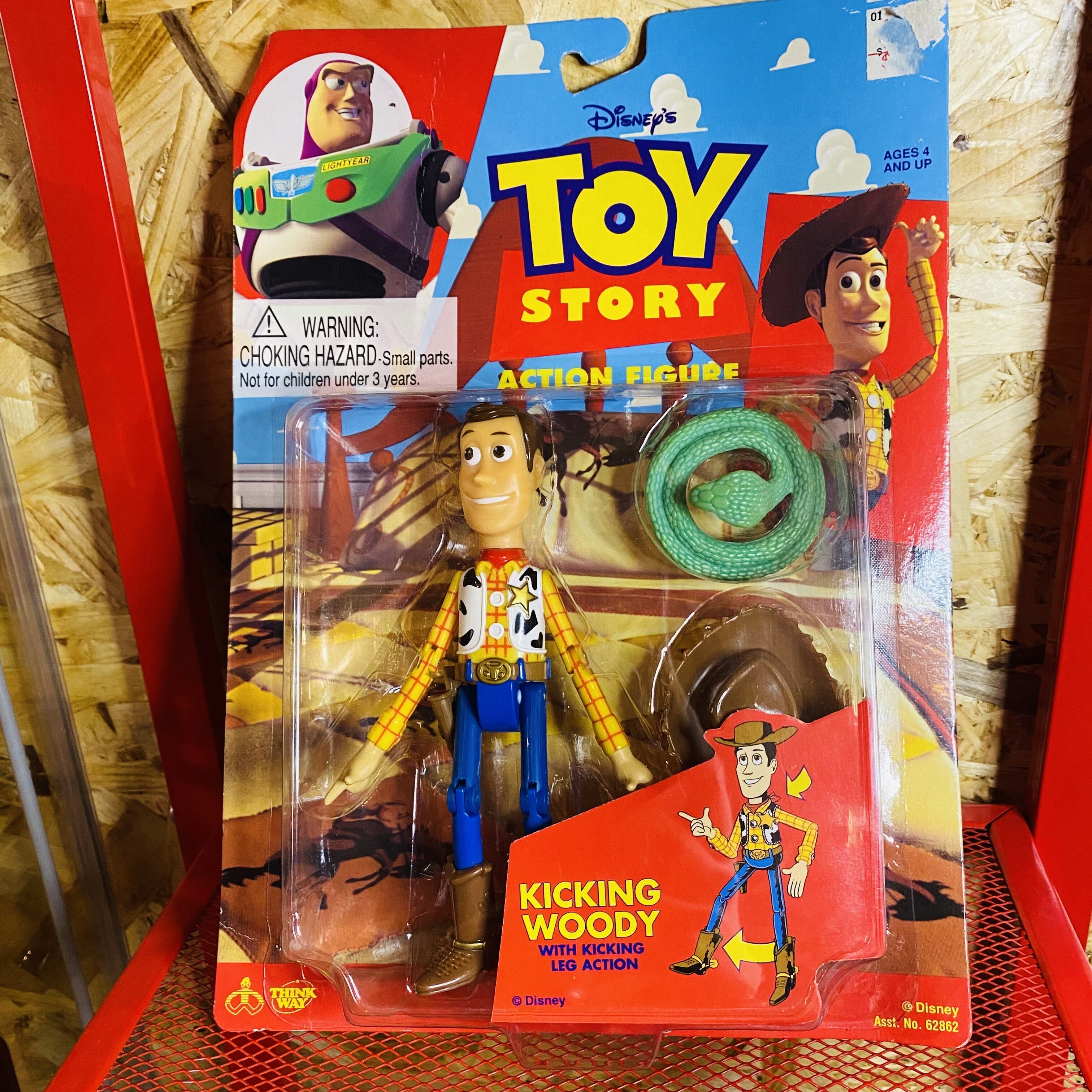 THINKWAY TOYS トイストーリー ウッディ KICKING WOODY フィギュア ...