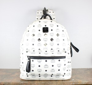 .MCM LOGO PATTERNED STUDS RUCK SUCK/エムシーエムロゴ柄スタッズリュックサック 2000000046761