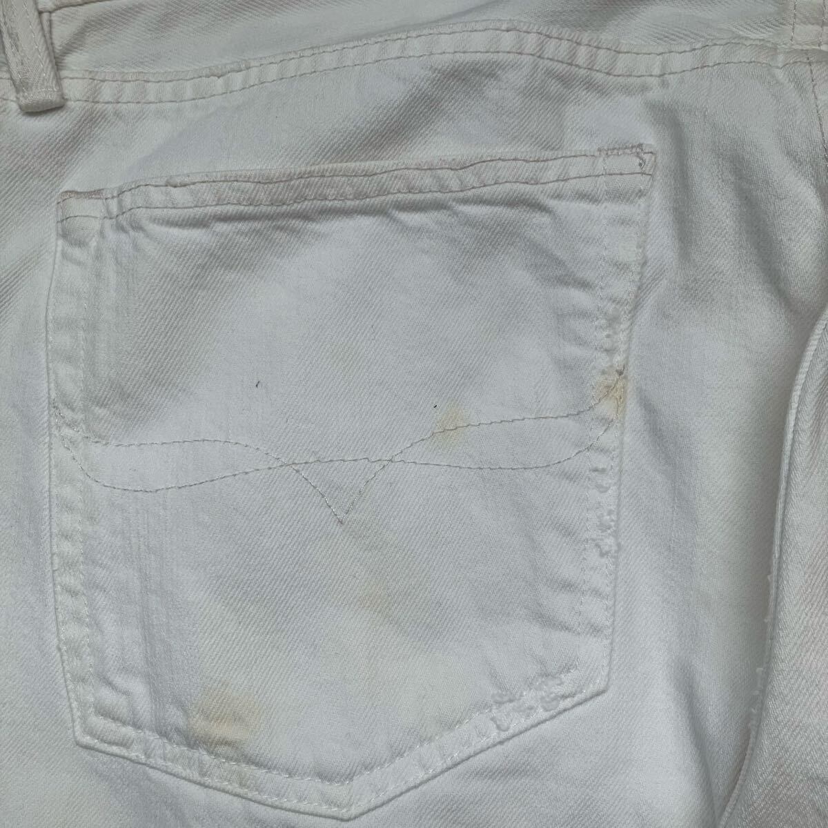 36×32】メキシコ製 POLO Ralph Lauren ホワイトデニムパンツ ポロ